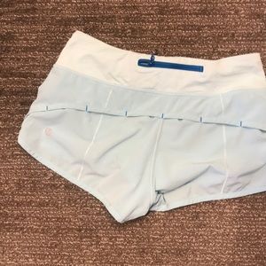 EUC size 2 light aqua Lululemon Speed Shorts